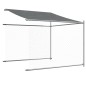 vidaXL Jaula de perros techo y puerta acero galvanizado gris 6x2x2 m
