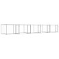 vidaXL Jaula de perros con puertas acero galvanizado gris 10x2x1,5 m