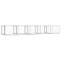 vidaXL Jaula de perros con puertas acero galvanizado gris 10x2x1,5 m