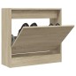 vidaXL Zapatero de madera de ingeniería roble Sonoma 60x21x57 cm