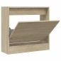 vidaXL Zapatero de madera de ingeniería roble Sonoma 60x21x57 cm