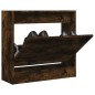 vidaXL Zapatero de madera de ingeniería roble ahumado 60x21x57 cm vidaXL Zapatero de madera de ingeniería roble ahumado 60x21x57 cm