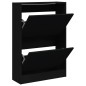vidaXL Zapatero de madera de ingeniería negro 60x21x87,5 cm vidaXL Zapatero de madera de ingeniería negro 60x21x87,5 cm