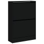 vidaXL Zapatero de madera de ingeniería negro 60x21x87,5 cm vidaXL Zapatero de madera de ingeniería negro 60x21x87,5 cm
