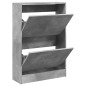 vidaXL Zapatero de madera de ingeniería gris hormigón 60x21x87,5 cm vidaXL Zapatero de madera de ingeniería gris hormigón 60x21x87,5 cm