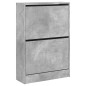 vidaXL Zapatero de madera de ingeniería gris hormigón 60x21x87,5 cm vidaXL Zapatero de madera de ingeniería gris hormigón 60x21x87,5 cm