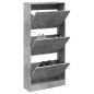 vidaXL Zapatero de madera de ingeniería gris hormigón 60x21x125,5 cm vidaXL Zapatero de madera de ingeniería gris hormigón 60x21x125,5 cm