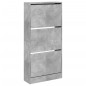 vidaXL Zapatero de madera de ingeniería gris hormigón 60x21x125,5 cm vidaXL Zapatero de madera de ingeniería gris hormigón 60x21x125,5 cm