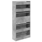 vidaXL Zapatero de madera de ingeniería gris hormigón 60x21x125,5 cm vidaXL Zapatero de madera de ingeniería gris hormigón 60x21x125,5 cm