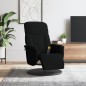 vidaXL Sillón reclinable de masaje con reposapiés terciopelo negro vidaXL Sillón reclinable de masaje con reposapiés terciopelo negro