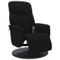 vidaXL Sillón reclinable de masaje con reposapiés terciopelo negro vidaXL Sillón reclinable de masaje con reposapiés terciopelo negro