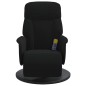 vidaXL Sillón reclinable de masaje con reposapiés terciopelo negro vidaXL Sillón reclinable de masaje con reposapiés terciopelo negro