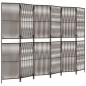 vidaXL Biombo de 6 paneles ratán sintético marrón vidaXL Biombo de 6 paneles ratán sintético marrón