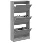 vidaXL Zapatero de madera de ingeniería gris Sonoma 60x21x125,5 cm