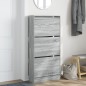 vidaXL Zapatero de madera de ingeniería gris Sonoma 60x21x125,5 cm