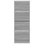 vidaXL Zapatero de madera de ingeniería gris Sonoma 60x21x163,5 cm