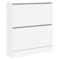 vidaXL Zapatero de madera de ingeniería blanco 80x21x87,5 cm vidaXL Zapatero de madera de ingeniería blanco 80x21x87,5 cm