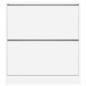 vidaXL Zapatero de madera de ingeniería blanco 80x21x87,5 cm vidaXL Zapatero de madera de ingeniería blanco 80x21x87,5 cm