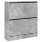 vidaXL Zapatero de madera de ingeniería gris hormigón 80x21x87,5 cm vidaXL Zapatero de madera de ingeniería gris hormigón 80x21x87,5 cm