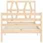 vidaXL Estructura de cama con cabecero madera maciza 100x200 cm