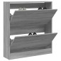 vidaXL Zapatero de madera de ingeniería gris Sonoma 80x21x87,5 cm vidaXL Zapatero de madera de ingeniería gris Sonoma 80x21x87,5 cm