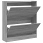 vidaXL Zapatero de madera de ingeniería gris Sonoma 80x21x87,5 cm vidaXL Zapatero de madera de ingeniería gris Sonoma 80x21x87,5 cm