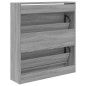vidaXL Zapatero de madera de ingeniería gris Sonoma 80x21x87,5 cm vidaXL Zapatero de madera de ingeniería gris Sonoma 80x21x87,5 cm