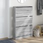 vidaXL Zapatero de madera de ingeniería gris Sonoma 80x21x125,5 cm vidaXL Zapatero de madera de ingeniería gris Sonoma 80x21x125,5 cm