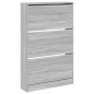 vidaXL Zapatero de madera de ingeniería gris Sonoma 80x21x125,5 cm vidaXL Zapatero de madera de ingeniería gris Sonoma 80x21x125,5 cm