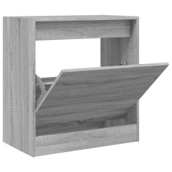vidaXL Zapatero de madera de ingeniería gris Sonoma 60x34x63,5 cm