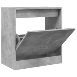vidaXL Zapatero de madera de ingeniería gris hormigón 60x34x63,5 cm