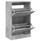 vidaXL Zapatero de madera de ingeniería gris hormigón 60x34x96,5 cm vidaXL Zapatero de madera de ingeniería gris hormigón 60x34x96,5 cm