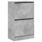 vidaXL Zapatero de madera de ingeniería gris hormigón 60x34x96,5 cm vidaXL Zapatero de madera de ingeniería gris hormigón 60x34x96,5 cm