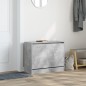 vidaXL Zapatero de madera de ingeniería gris hormigón 80x34x63 cm