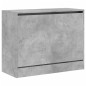 vidaXL Zapatero de madera de ingeniería gris hormigón 80x34x63 cm