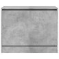 vidaXL Zapatero de madera de ingeniería gris hormigón 80x34x63 cm