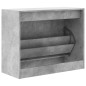 vidaXL Zapatero de madera de ingeniería gris hormigón 80x34x63 cm