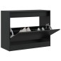 vidaXL Zapatero de madera de ingeniería negro 80x34x63 cm vidaXL Zapatero de madera de ingeniería negro 80x34x63 cm