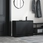 vidaXL Zapatero de madera de ingeniería negro 80x34x63 cm vidaXL Zapatero de madera de ingeniería negro 80x34x63 cm