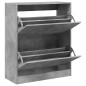 vidaXL Zapatero de madera de ingeniería gris hormigón 80x34x96,5 cm vidaXL Zapatero de madera de ingeniería gris hormigón 80x34x96,5 cm