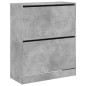 vidaXL Zapatero de madera de ingeniería gris hormigón 80x34x96,5 cm vidaXL Zapatero de madera de ingeniería gris hormigón 80x34x96,5 cm