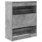 vidaXL Zapatero de madera de ingeniería gris hormigón 80x34x96,5 cm vidaXL Zapatero de madera de ingeniería gris hormigón 80x34x96,5 cm