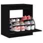 vidaXL Zapatero de madera de ingeniería negro 60x42x69 cm vidaXL Zapatero de madera de ingeniería negro 60x42x69 cm