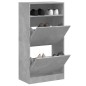 vidaXL Zapatero de madera de ingeniería gris hormigón 60x34x116 cm vidaXL Zapatero de madera de ingeniería gris hormigón 60x34x116 cm