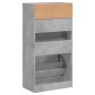 vidaXL Zapatero de madera de ingeniería gris hormigón 60x34x116 cm vidaXL Zapatero de madera de ingeniería gris hormigón 60x34x116 cm