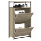 vidaXL Zapatero de madera de ingeniería roble Sonoma 60x34x112 cm vidaXL Zapatero de madera de ingeniería roble Sonoma 60x34x112 cm