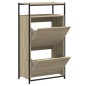 vidaXL Zapatero de madera de ingeniería roble Sonoma 60x34x112 cm vidaXL Zapatero de madera de ingeniería roble Sonoma 60x34x112 cm