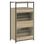 vidaXL Zapatero de madera de ingeniería roble Sonoma 60x34x112 cm vidaXL Zapatero de madera de ingeniería roble Sonoma 60x34x112 cm