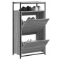 vidaXL Zapatero de madera de ingeniería gris Sonoma 60x34x112 cm