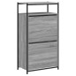 vidaXL Zapatero de madera de ingeniería gris Sonoma 60x34x112 cm